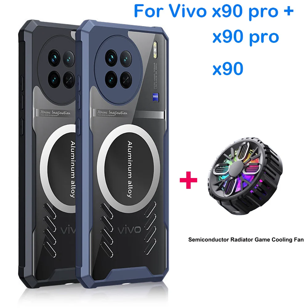 

Graphene Vent Hole Case For Vivo x90 VIVO X90 Pro Heat Dissipation Breathable with Radiator Cooling Fan VIVO X90 Pro Plus Gaming