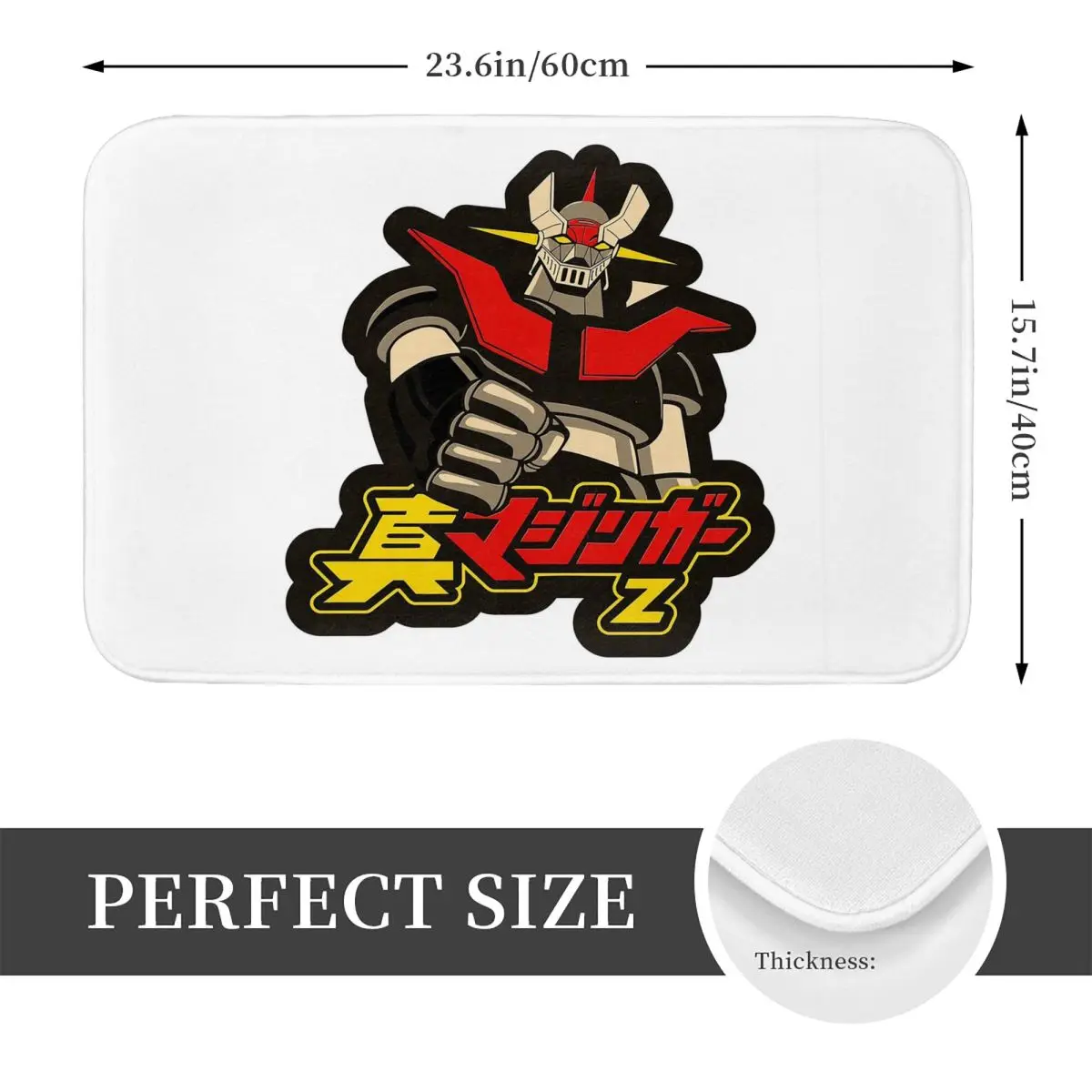Mazinger Z Goldorak Actarus Grendizer Mask Anti-slip Floor Mat Absorbent Mat Carpet Rug for Kitchen Entrance Home Bathroom Mats