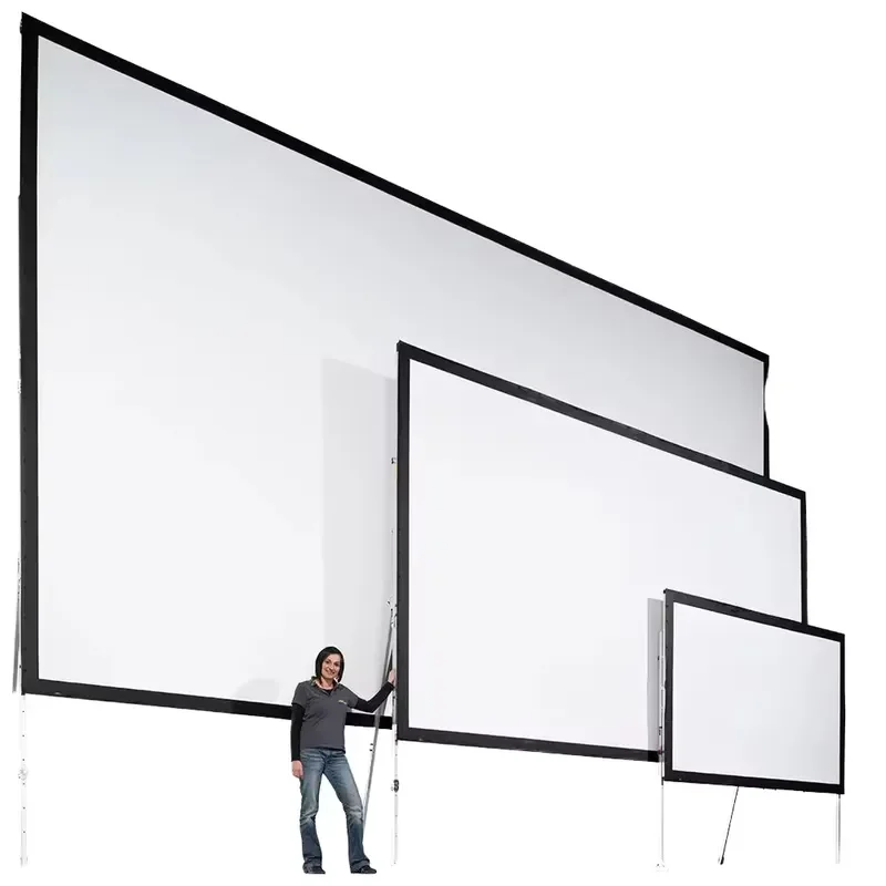 for   Durable Portable Floor Type High Contrast 16:9 150 Inch Projector Aviation Aluminum Case Home Theater Outdoor
