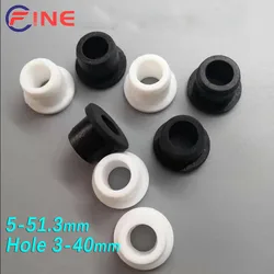 1/5pc Round Hollow Silicone Rubber Grommets Hole Plug Wire Cable Grommet Gasket Protect Bushes O-rings Sealed Gasket hole 3-40mm
