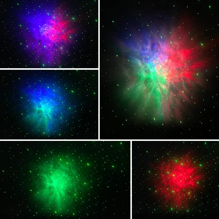 Star Projector Light Colorful Nebula Cloud Night Light Dynamic Galaxy Star Night Light for Bedroom Games Room Party