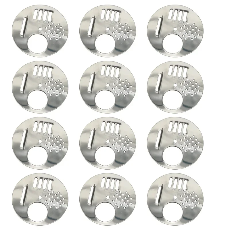 2/5/10Pcs Round Metal Beehive Box Door Entrance Gate Disc Stainless Steel Beekeeping Nest Equip Prevent Anti-Escape Bee Tools