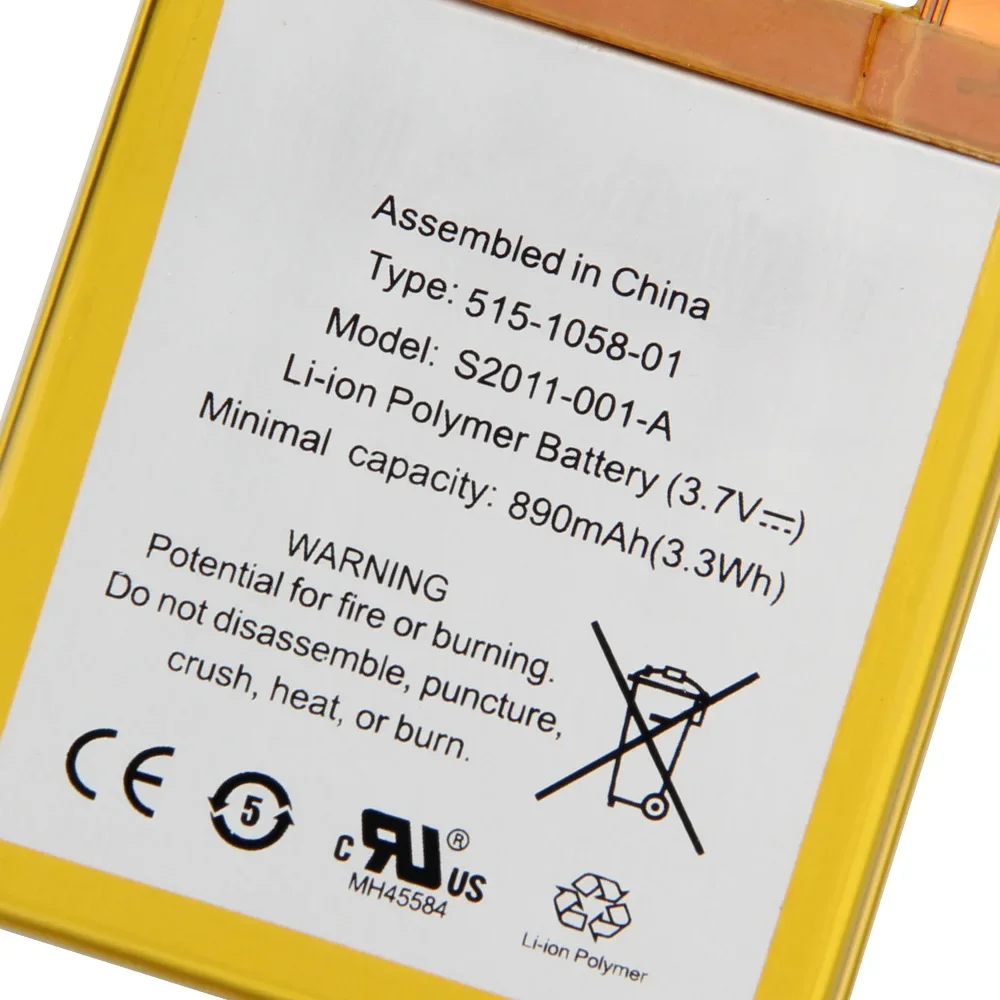 New Battery For Amazon Kindle 5 6 4 D01100 515-1058-01 DR-A015 MC-265360 S2011-001-A 890mAh