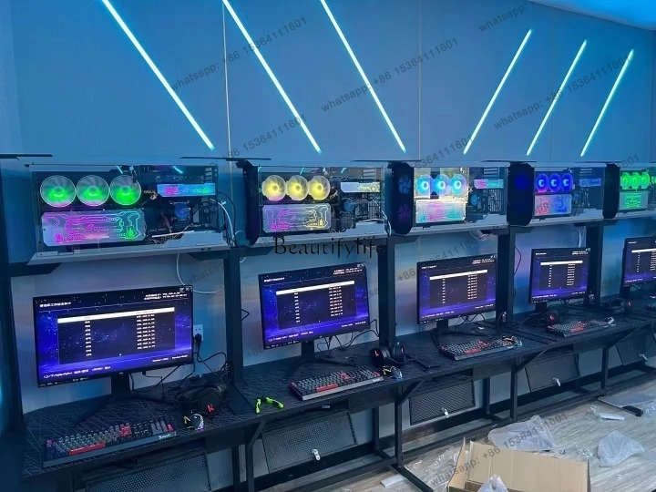 X4 E-sports hall computer with bracket, table air-cooled integrated chassis shell