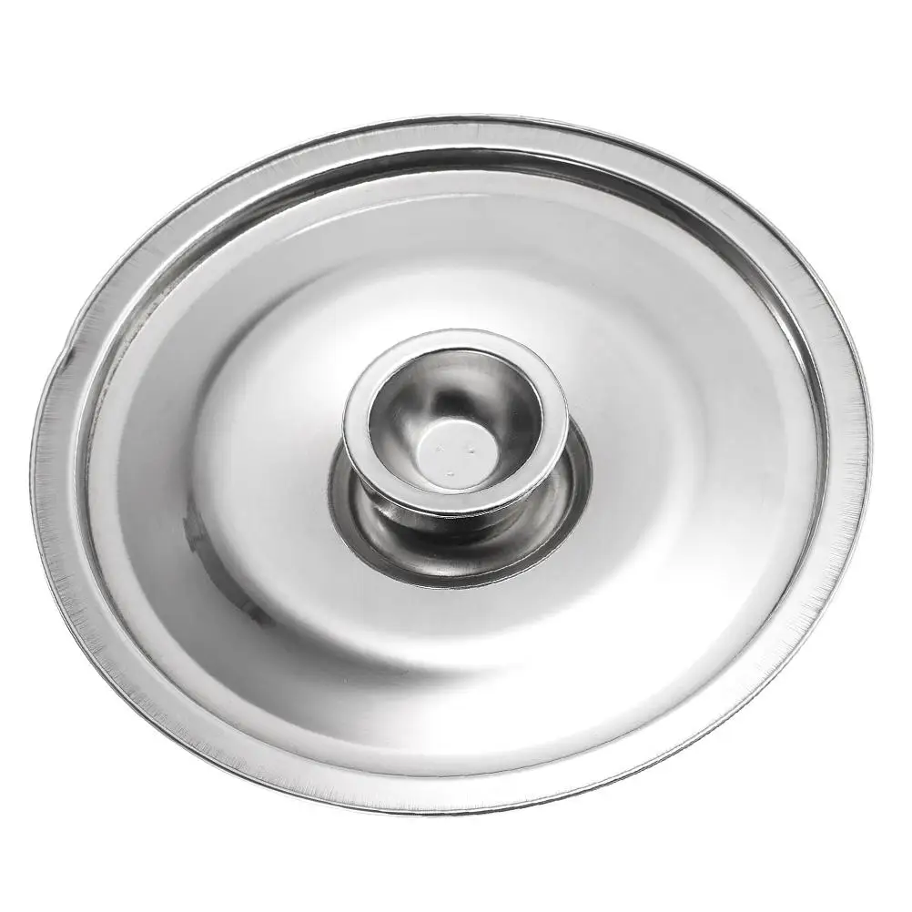 

Taste Cup Lid Stainless Steel Pot Cover Kitchen Pan Lids Seasoning Jar Silver Universal