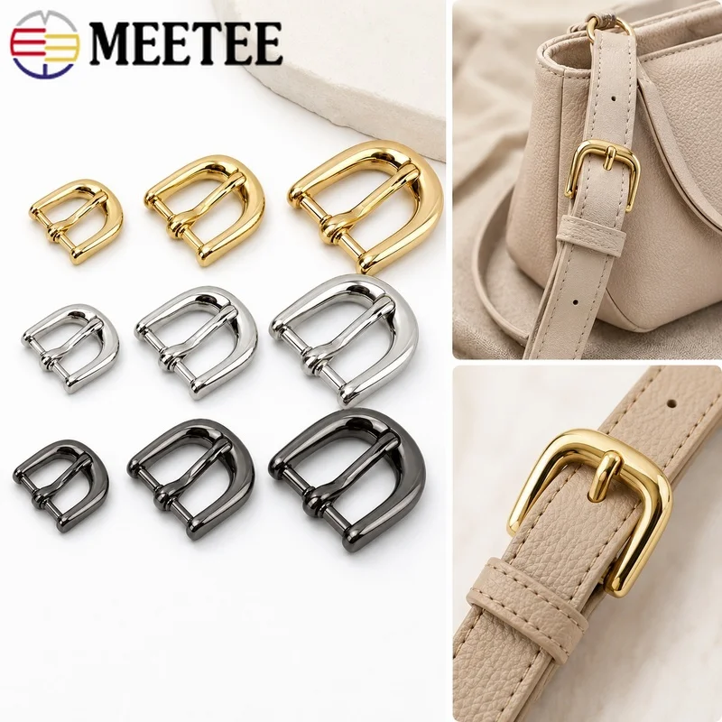 5/10/20Pcs 14/16/20mm Metal Pin Buckle Handbag Strap Clasp Thin Purse Belt Buckles Small Bag Fastener DIY Hardware Accessories