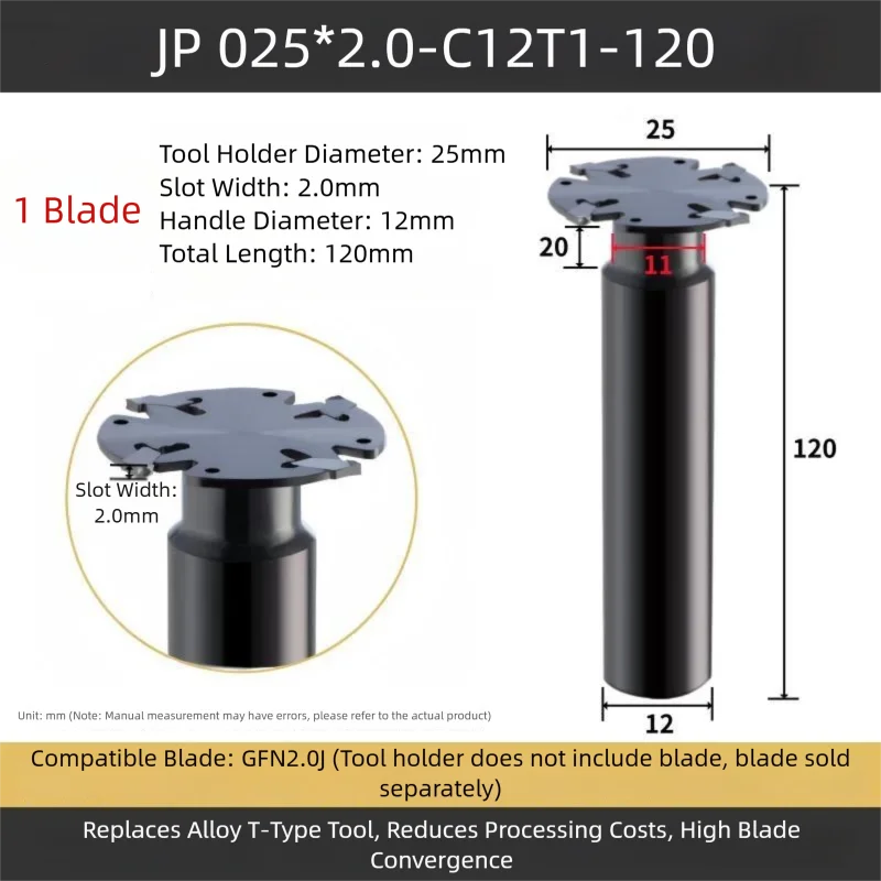 Jp Zaagblad Frees Cutter Bar 40X2 40X3 45X2 45X3 50X2 50X3 Freesgroef Gereedschap Vervangbaar Inzetstuk Gf 2Mm 3Mm