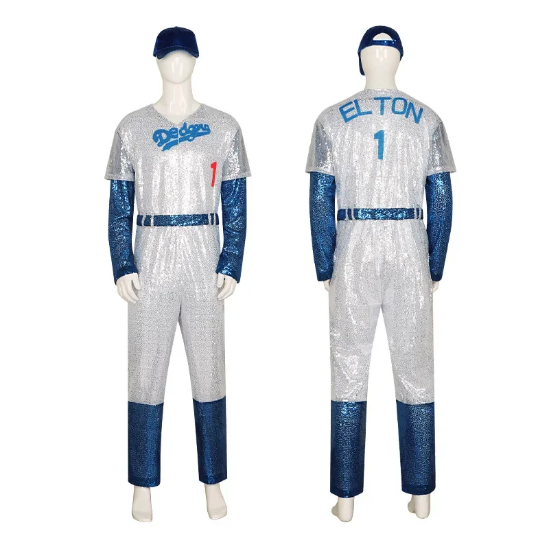 

Hot Movie And TV Series "Rocketman" Cosplay Costume One-piece Suit Halloween Stage Performance Costume.