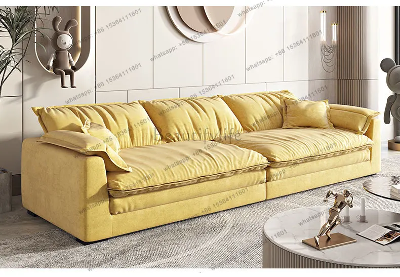 Mordern Luxury Fabric Sofa for Living Room Apartment Flannel Material Sofa Bed 2/3/4 Seater Sofa Customzied Color