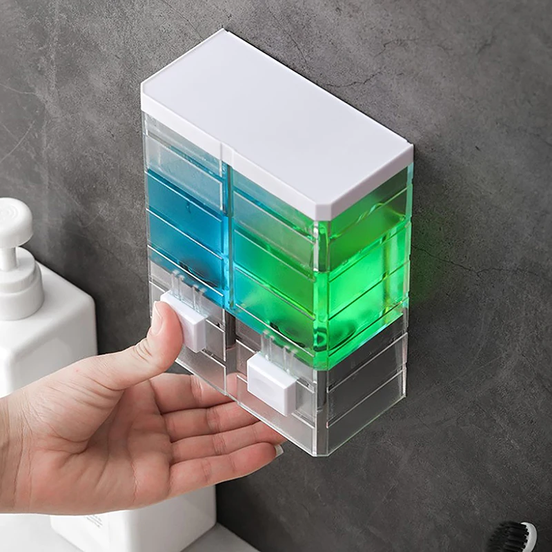 Non-Perforating Soap Dispenser Hand Sanitizer Wall Hanger Press Dispenser Home Hotel Shower Gel Shampoo Box Wall Mount