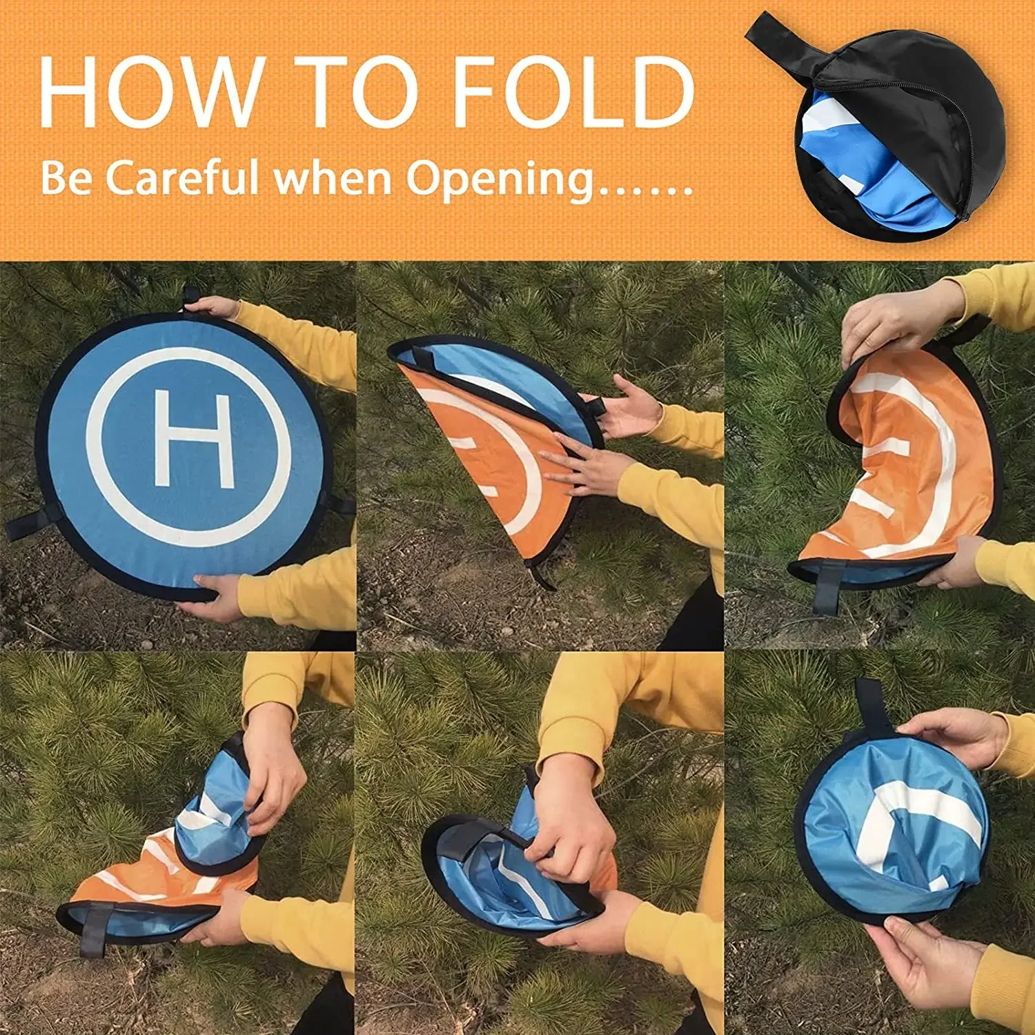 الطائرة بدون طيار المحمولة إطلاق الهبوط طوي وقوف السيارات حصيرة المئزر إقلاع محطة ل DJI Air 2S /Mavic 3 / Mini 2 طائرات بدون طيار الملحقات