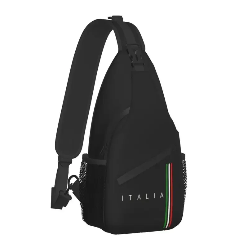 Italy Flag Sling Crossbody Chest Bag Men Casual Italy Qatar Shoulder Backpack for Traveling