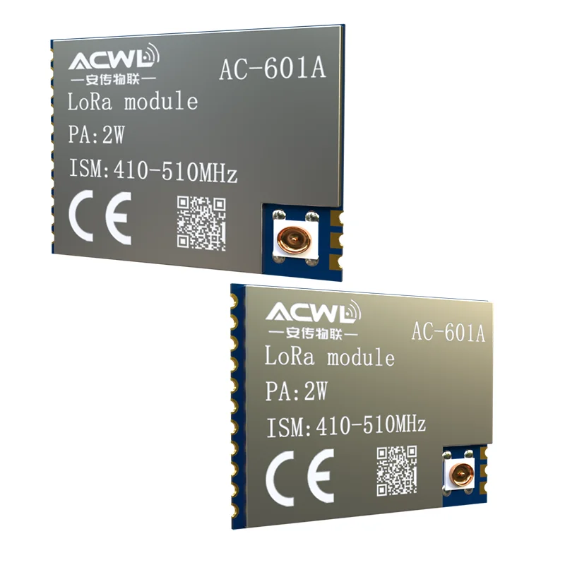 AC601A 2W LoRa RF Front End Module LCC68 Based 33dBm Output 148dBm Sensitivity for Long Range 5km Wireless Data Transmission
