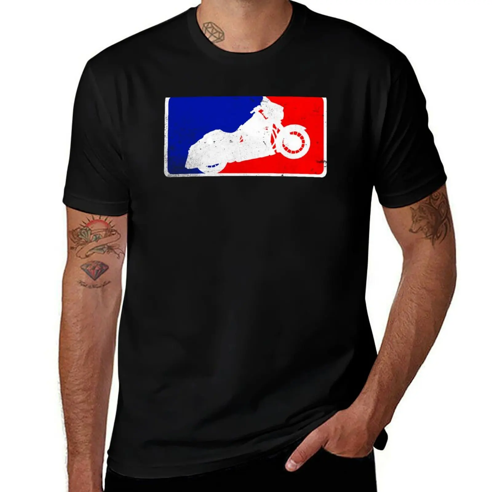 Motorcycle FLHXS Major League Tourer Touring Cruiser T-Shirt Big and Tall Casual T-Shirt