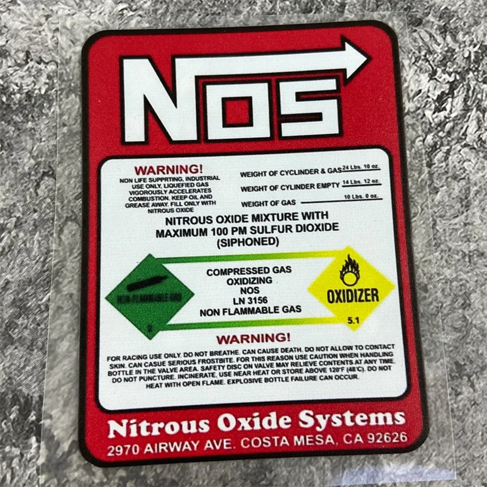 NOS Motorcycle Stickers Nitrogen Acceleration Decorative for Motorbike Fuel Tank Helmet Scooter Body Vinyl Decals Letters Decor image 6