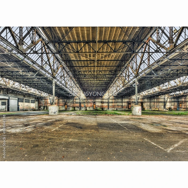 Vintage Theme Photo Backdrops Retro Factory Interior Graffiti Old Brick Wall Photography Background Studio Props PJT-05