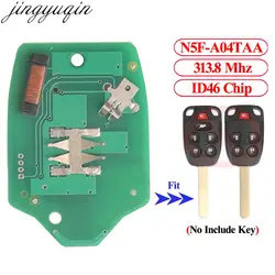 Jingyuqin Remote Car No Key Only PCB For 313.8Mhz ID46 For Honda Elysion Odyssey N5F-A04TAA 5/6 Buttons Electronic Circuit Board