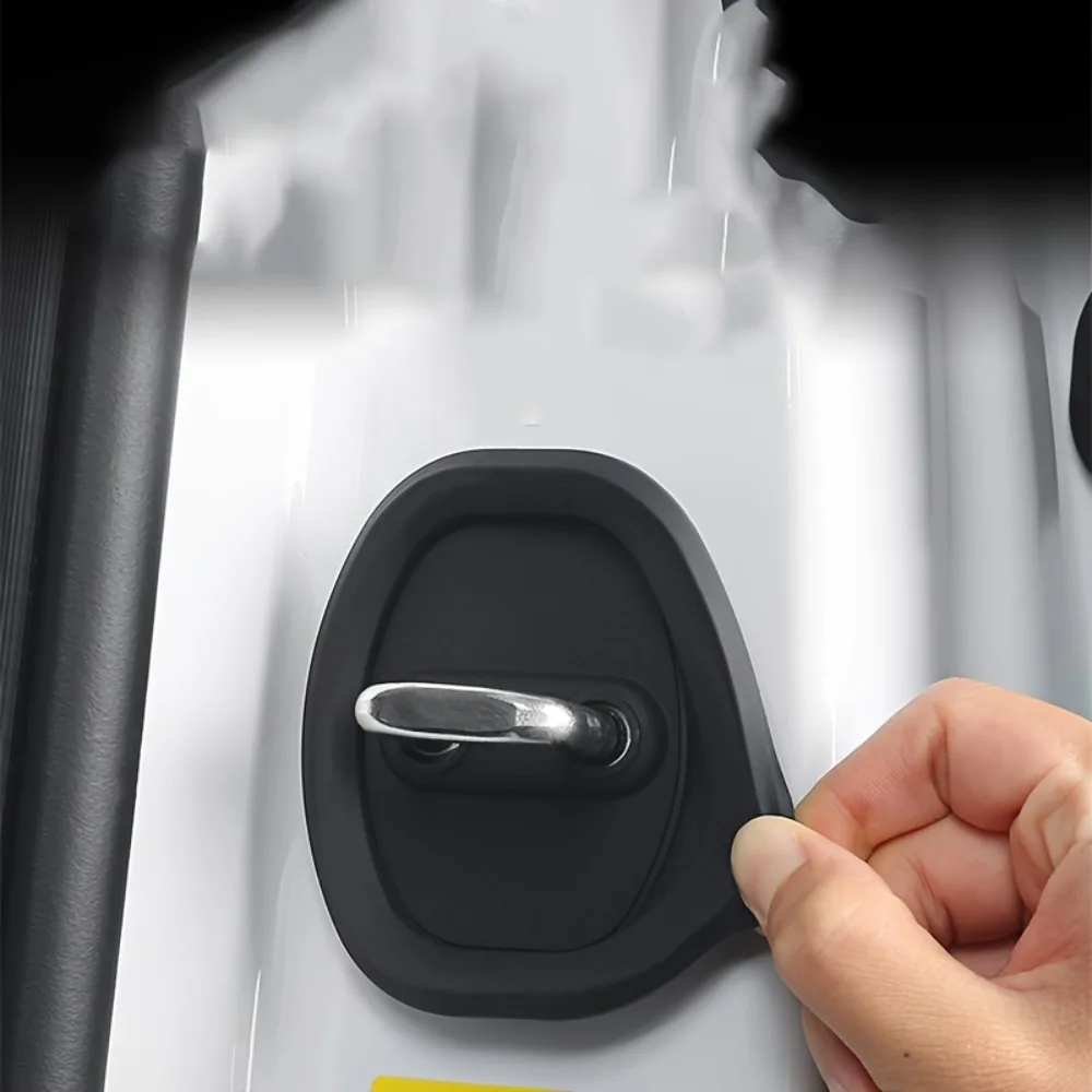20PCS Universal Silicone Car Door Lock Buckle Protection Cover Elastic Anti-Collision Shock Absorbing Pad Mute Buffering Cushion