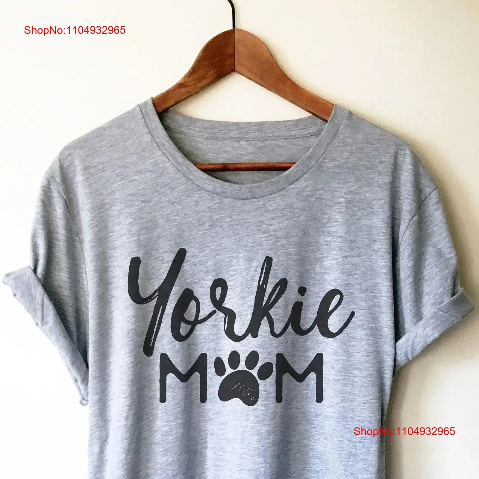 

Футболка Yorkie Mom с принтом йоркширского терьера, винтажная стираная дизайнерская одежда с графическим принтом, повседневная, универсальная, слегка дышащая