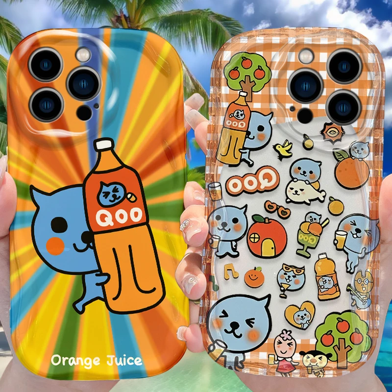 Funda de verano Qoos para iPhone 16 E 15 Pro Max 14 13 12 Mini 11 Pro Max XS X 8 7 Plus Fundas de silicona líquida suave a prueba de golpes Funda