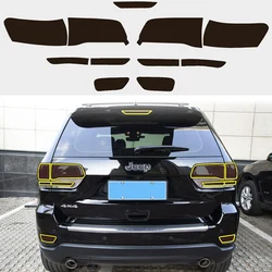 Fit for 2014-2021 Jeep Grand Cherokee Tinted Light Covers Taillight Third Brake Rear Bumber Reflector Light Overlay Tint Covers