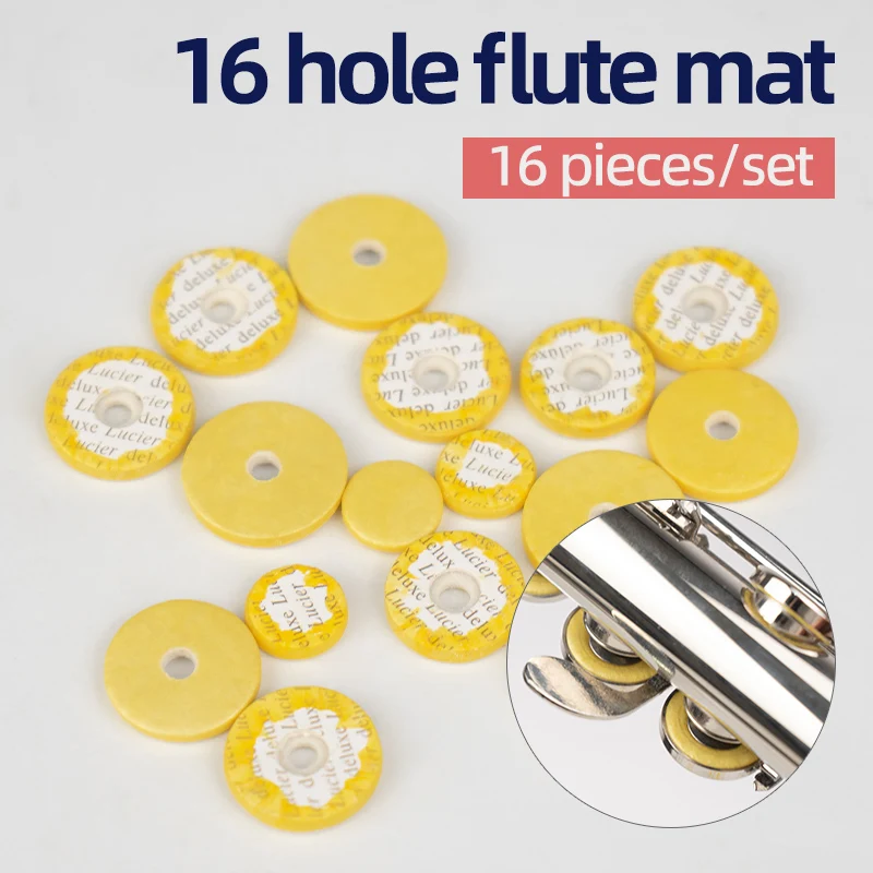 

16-Hole Closed-Hole Flute Sound Hole Pad Sealing Gasket Gut Felt Key Pad Flute Pad Instrument Accessories