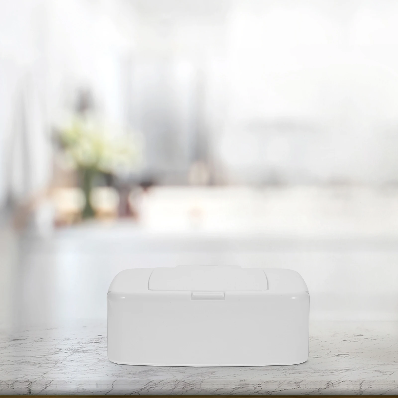 Portable Wipes Dispenser White Button Box For Home Bathroom Travel Refillable Reusable Container Tissue Holder Storage