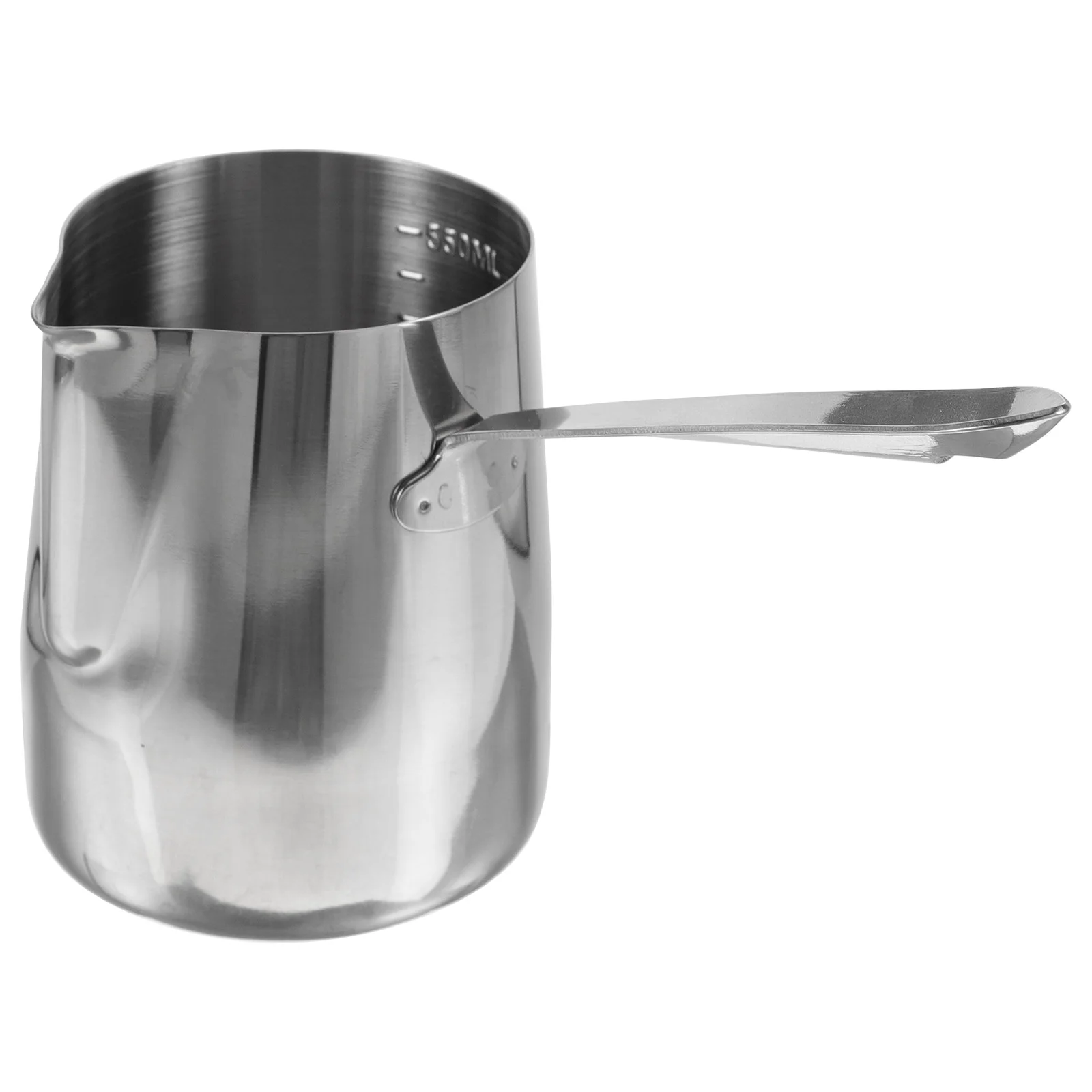 

1pc 304 Stainless Steel Milk Frothing Pitcher Ergonomic Handle Coffee Shop Kitchen Use Heat Resistant Anti Rust