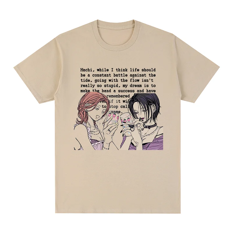 

NANA Osaki Black Stones Vintage t-shirt Anime Cartoon Gift Idea Unique Cotton Men T shirt New TEE TSHIRT Womens tops