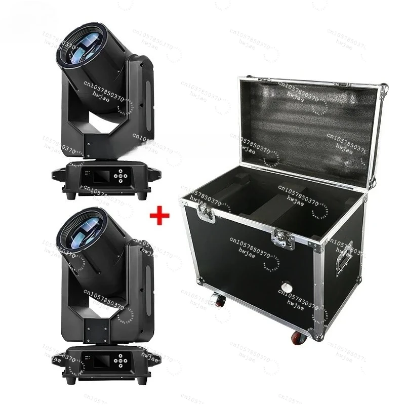 2 Pack Outdoor Waterproof IP65 350W 380W DMX Beam 350 380 Halo Ring Moving Head Light With Flight Case