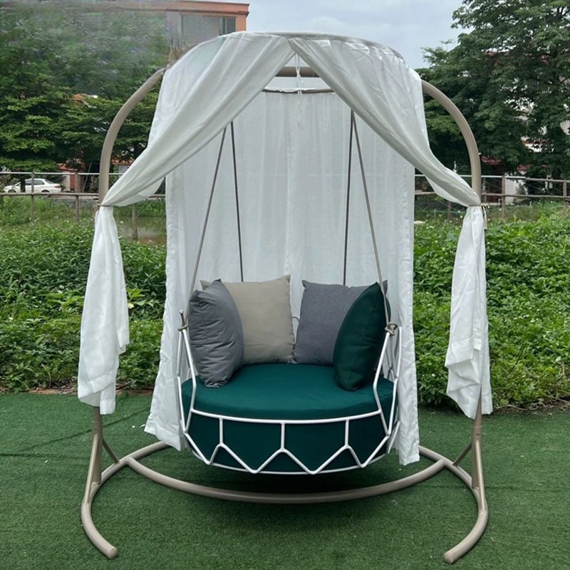 

Outdoor Nordic balcony hanging basket Internet celebrity swing courtyard villa leisure modern double sofa furniture combination
