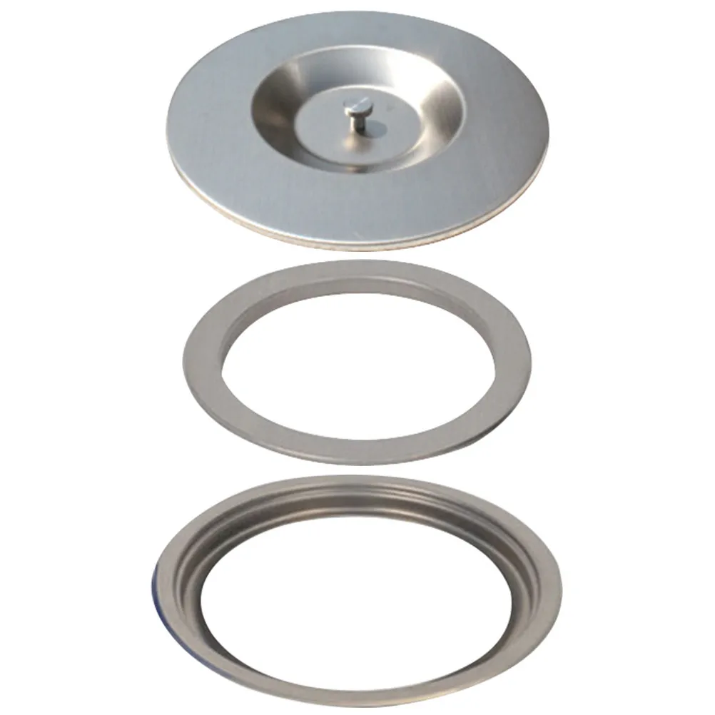 

1Set Recessed Stainless Steel Trash Bin Lid Kitchen Garbage Can Cover Countertop Space Saving Trash Can Lid Kitchen