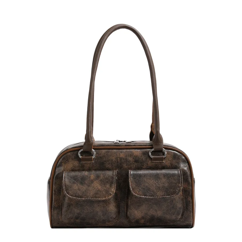 

New Shoulder Purses for Women Trendy PU Leather Retro Handbag Lightweight and Versatile for Work and Travel