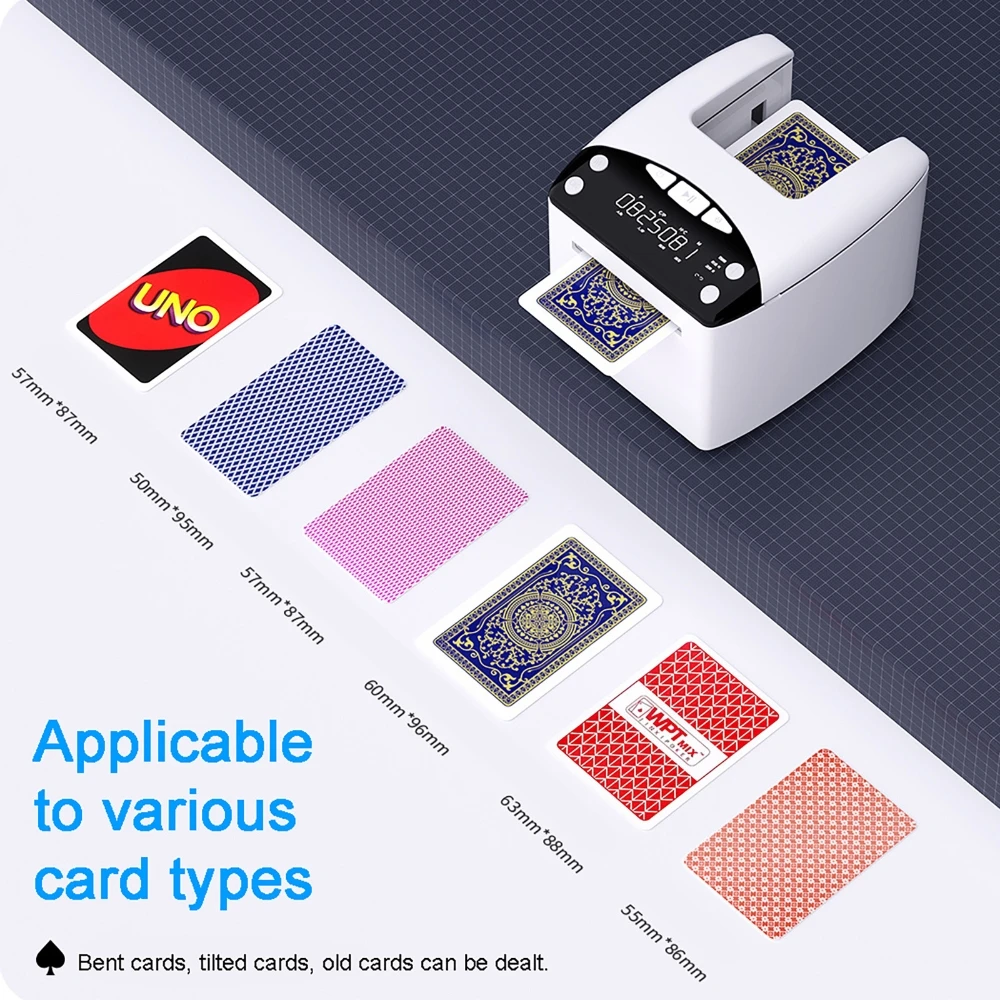 Automatic Card Dealer Adjustable Card Dealing Speed 4000mAh Battery Electric Card Dealing Machine For Outdoor Camping, Parties