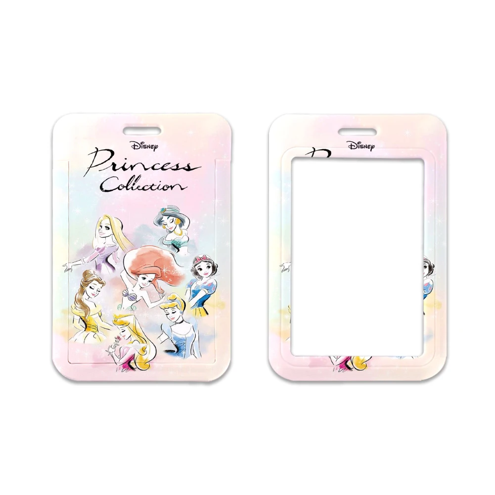 Disney-soporte para tarjeta de identificación Toy Story, correa para el cuello de princesa, llavero de dibujos animados de Blancanieves, regalo Lariat