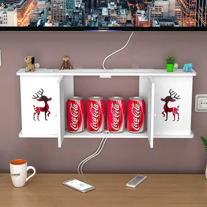 Decorative TV Socket Cover Box Wall Mounted Cable Organizer Hide Ugly Cables Background Wall Wire Collection Box