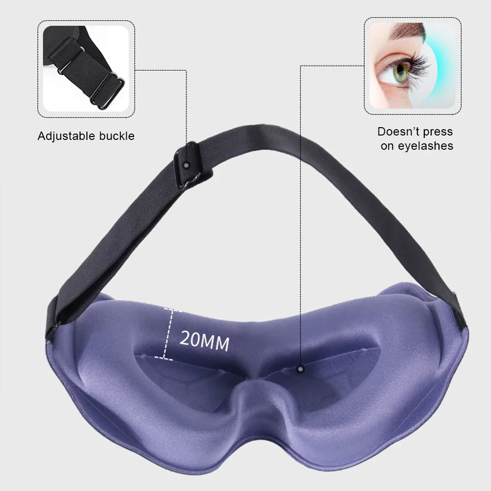 Sleeping Mask Block Out Light 3D Sleep Mask For Eyes Soft Sleeping Aid Eye Mask for Travel Eyeshade Night Slaapmasker 1/2/6pcs view 4