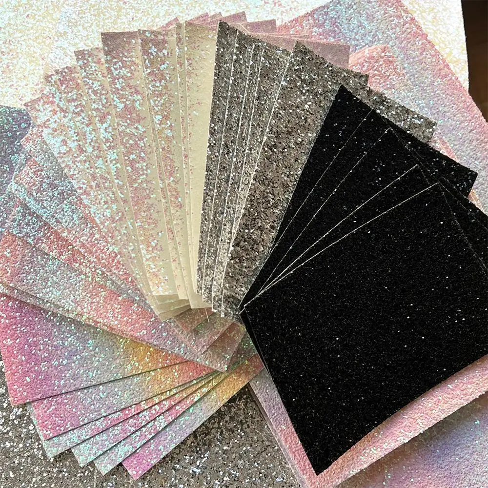 5Pcs Fuse Beans Rainbow Glitter Baking Cloth Shining Gradient Beadsheat-resistant Paper Non Stick DIY
