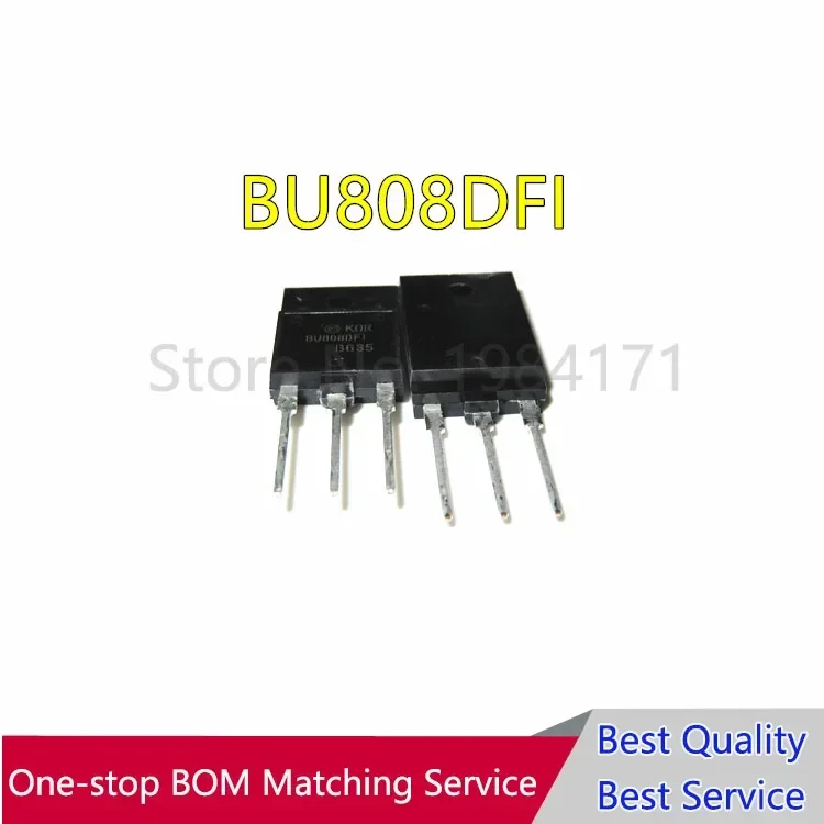 5Pcs BU808DFI  TO-3PF 5A1400/700V   new