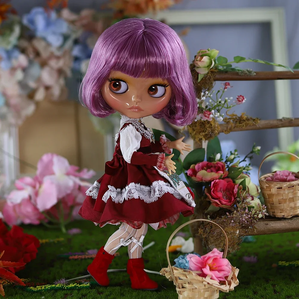 ICY DBS-Muñeca Blyth, piel bronceada, cara brillante, labios, disfraz de Cosplay, vestido de 30CM, muñeca BJD, regalo de Festival para niña, regalo de cumpleaños