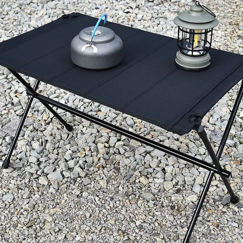 Outdoor Camping Tent Portable Aluminum Alloy Bracket Cloth Folding Table Aluminum Alloy Table Wild Dining Table