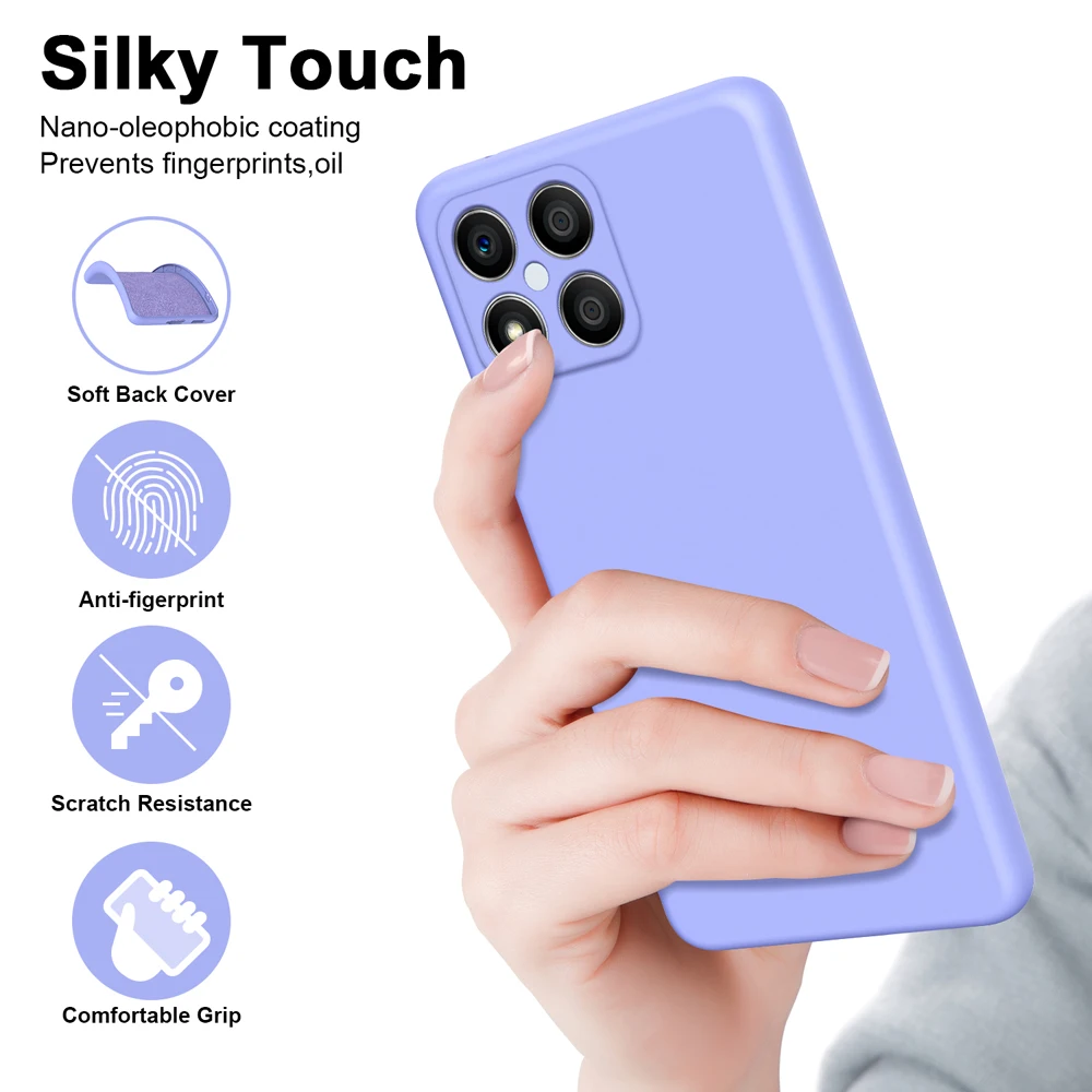 Liquid Silicone Phone Case For Honor X6 X6S X6A X7 X7A X8 X8A 4G 5G Back Cover Fundas view 4