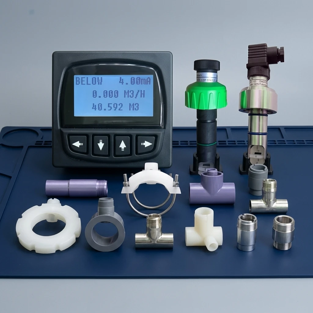 DN15-DN100 0.3-12m/s 0 to 60 Celsius JIRS Online Corrosion Resistant Impeller Flowmeter for Chemical Wastewater RO Irrigation