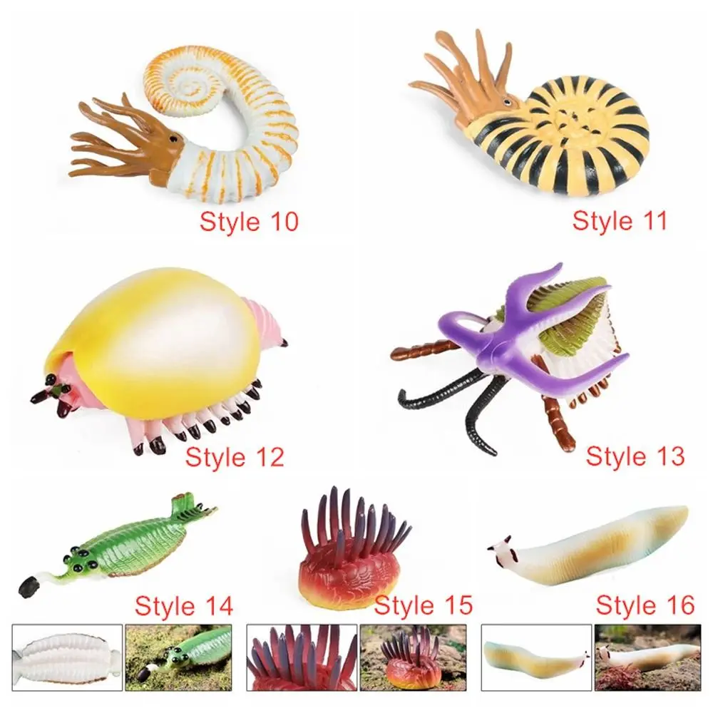 Prehistoric Ocean Animal Figure Simulation Nautilus Marine Life Figurines Educational Anomalocaris Trilobite Figure