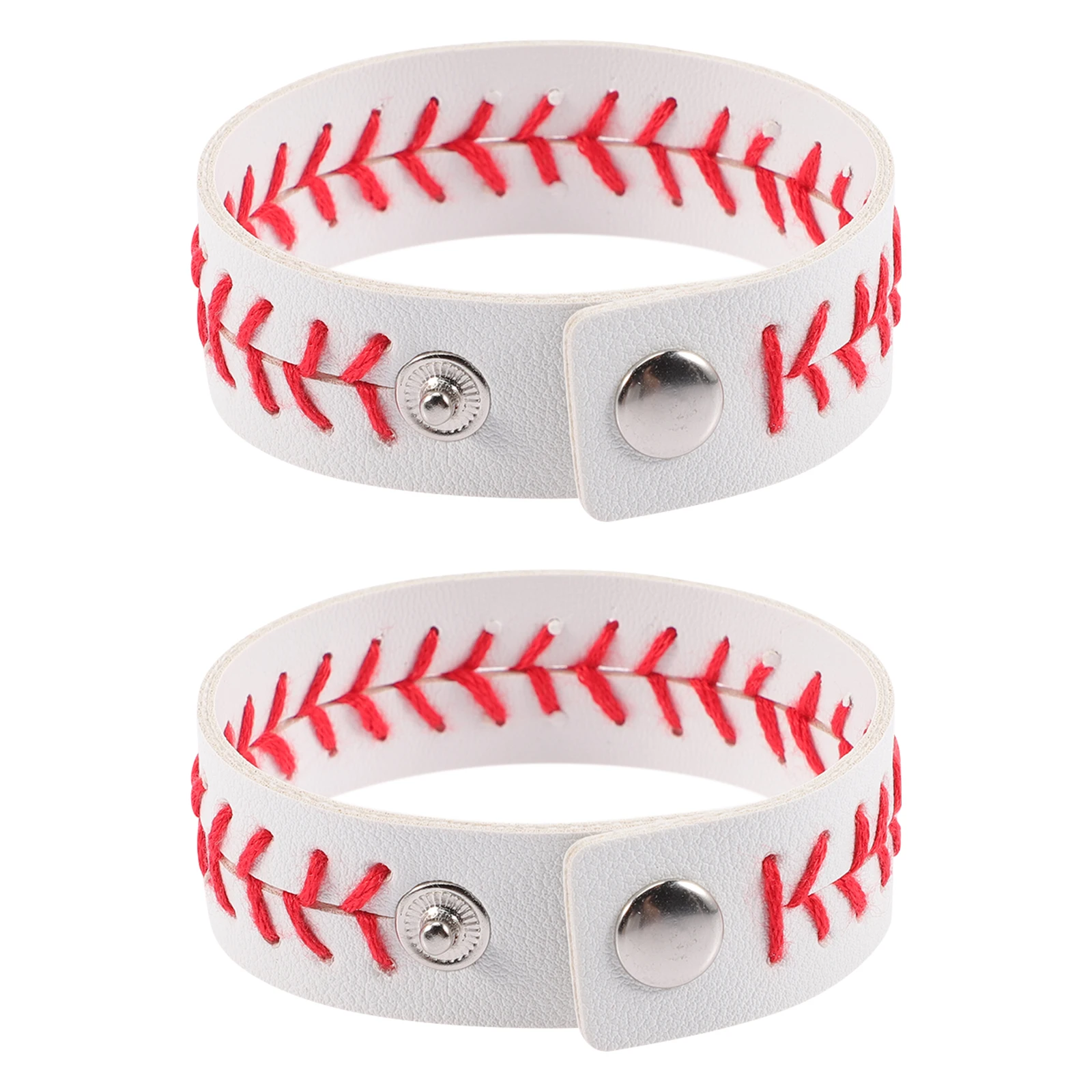 

2pcs PU Bracelet Smooth Skin Friendly Comfortable Sports Jewelry Gift for Men Women