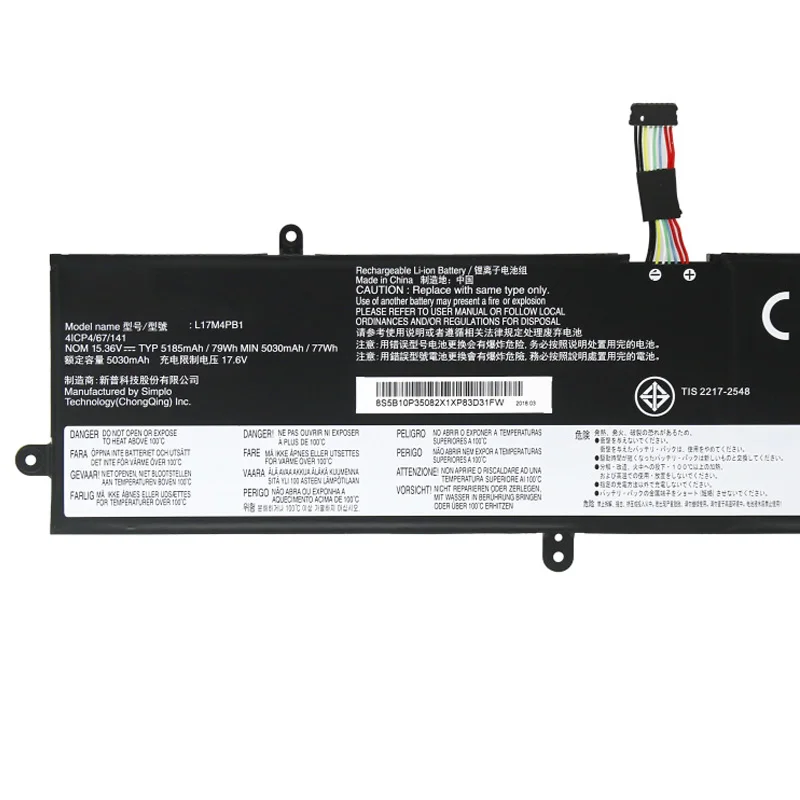 JCLJF New L17M4PB1 L17C4PB1 Laptop Battery For Lenovo IdeaPad 720S-15IKB V730-1515IKB V730-15-IFI V730-15-ISE Series 5B10P35082