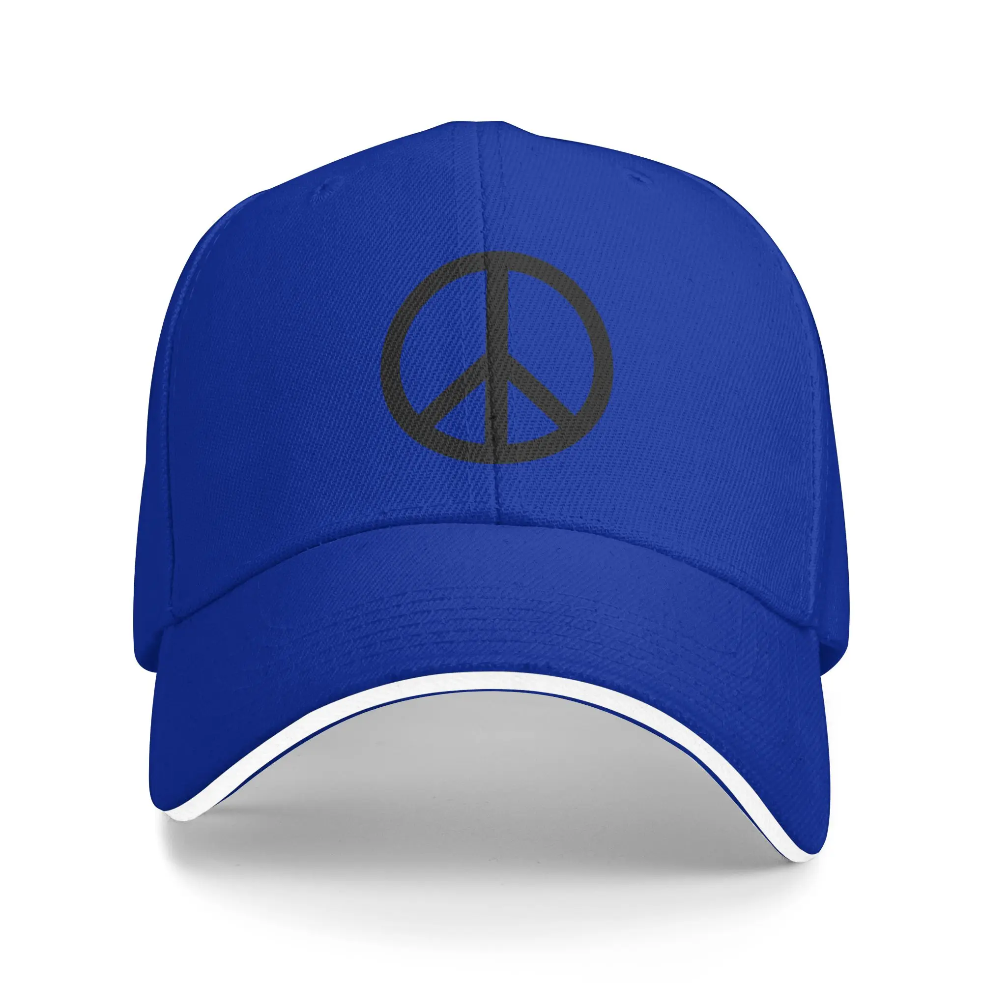 Hot Sale Peace Sign logo Baseball Cap  Oversized Sharp Visors  Carnival Sharp Visors