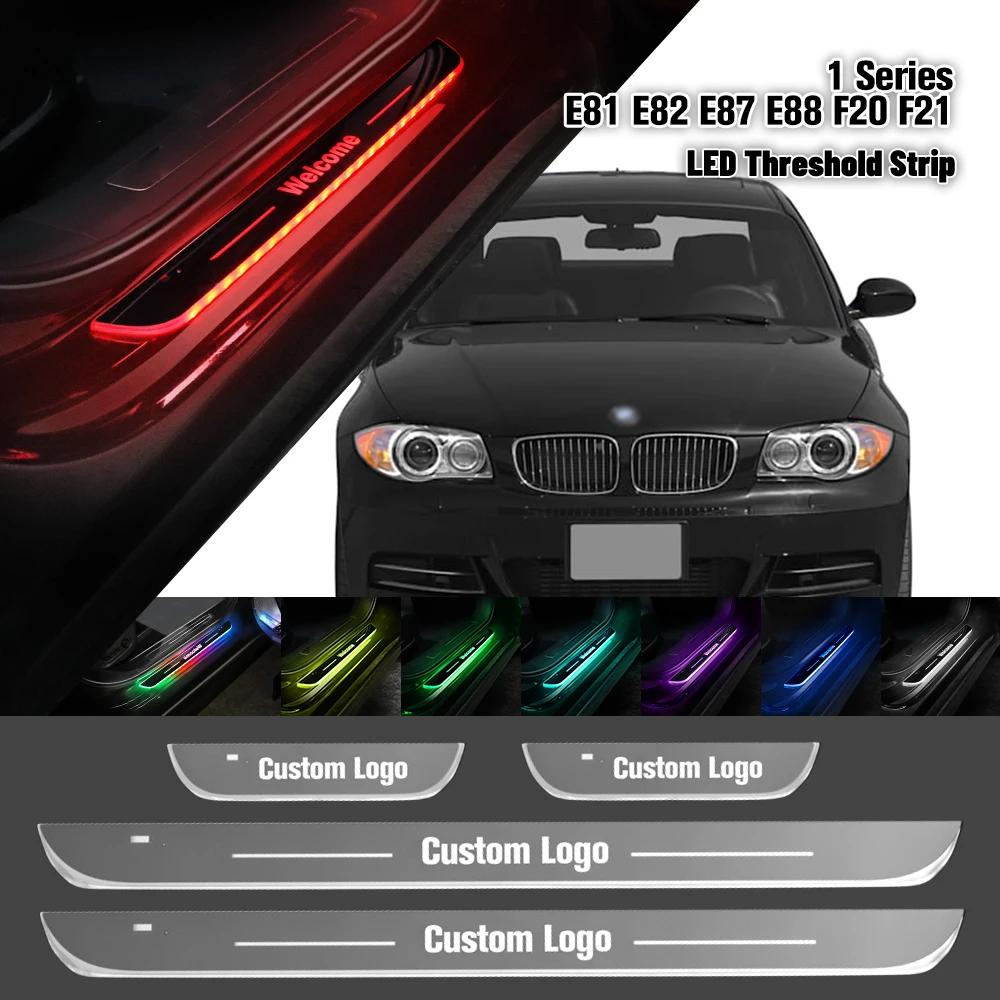 

For BMW 1 Series E81 E82 E87 E88 F20 F21 Car Door Sill Light Customized Logo LED Welcome Threshold Pedal Lamp Accessories