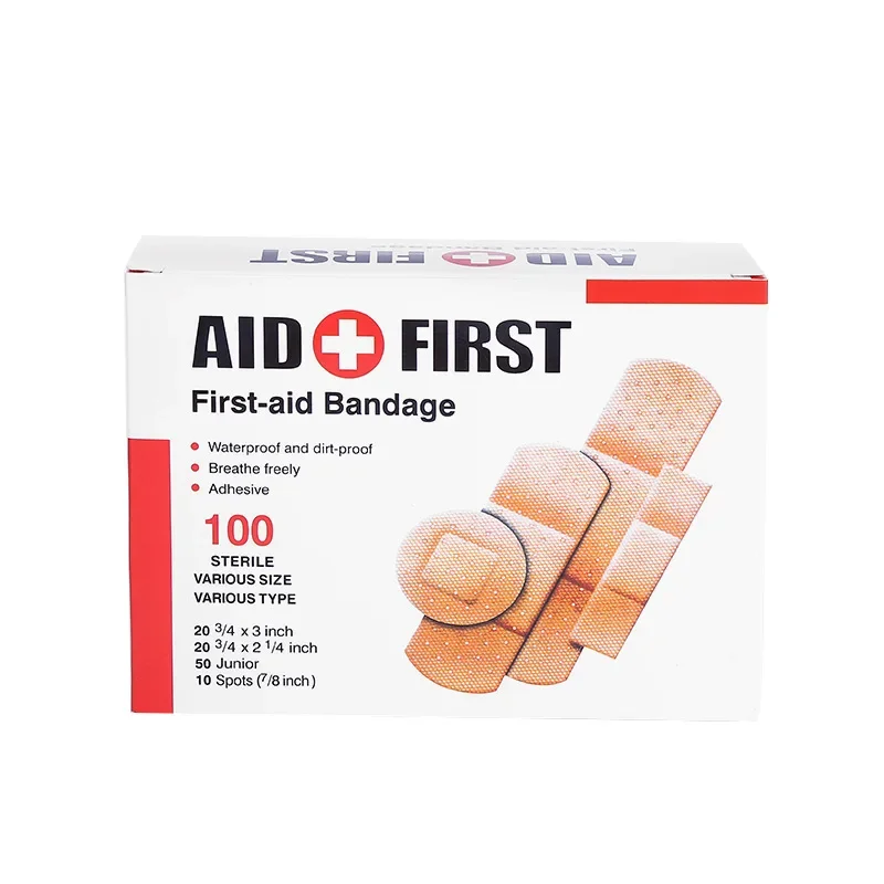 Imagem -03 - Impermeável Primeiros Socorros Adesivo Bandagem Adesivos para Crianças Woundplast Respirável Médicos Adesivos para Crianças 100 Pcs por Caixa