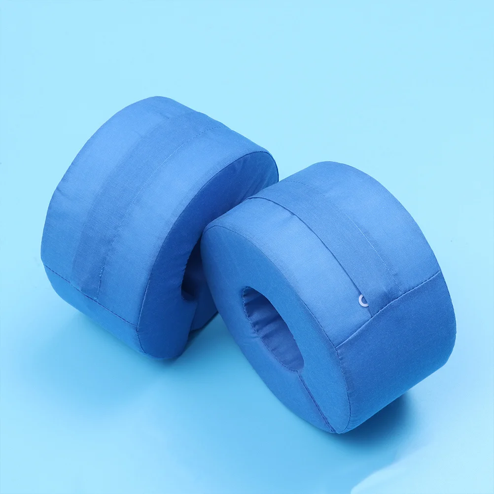 

2pcs Pillows Elevated Leg Support Cushion Blue Breathable Foot Care Pad Sleeping Foot Mat 360 Degree Design Home Recovery Tool